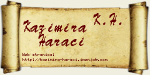 Kazimira Harači vizit kartica